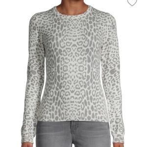 BRODIE CASHMERE Leopard Cashmere Sweater